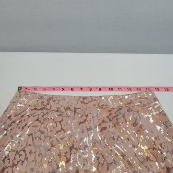 Morgan Claire Pink and Metallic Skirt with Zipper Front Size M - Picture 4 of 8
